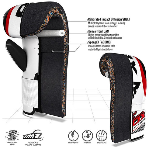 RDX UNFILLED BODY PUNCH BAG WITH MITTS-4